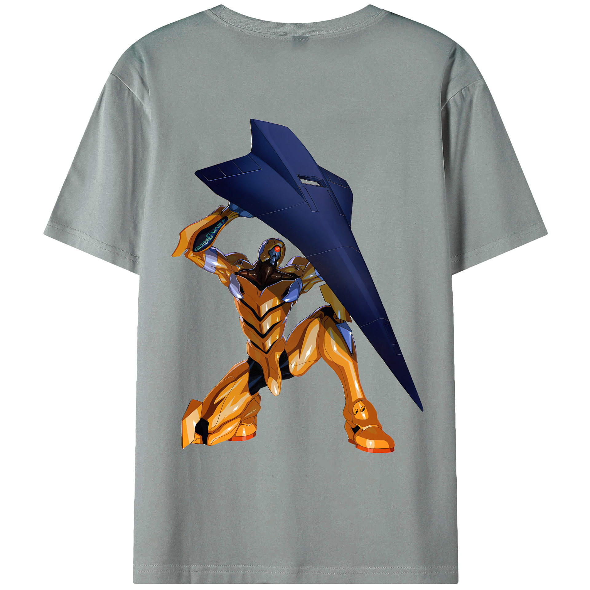 （画像用） EVA 新世紀エヴァンゲリオン 綿100％ メンズ半袖Tシャツ（バックプリント） 通気性